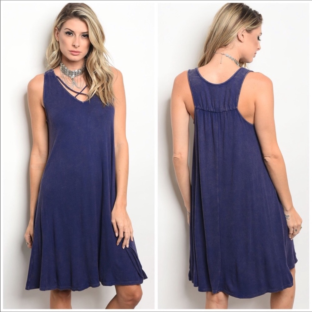 3-Pack Navy Mineral Wash Dress